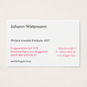 Polygon Great Dane Pink Visitekaartje (Voorkant)