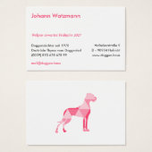 Polygon Great Dane Pink Visitekaartje (Voorkant /achterkant)