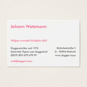 Polygon Great Dane Pink Visitekaartje (Voorkant)