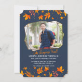 Polygon Herfst Photo Invitation Kaart (Voorkant)