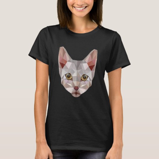 Polygon Kat Geometrische Kitten Katzenmama T-shirt (Voorkant)