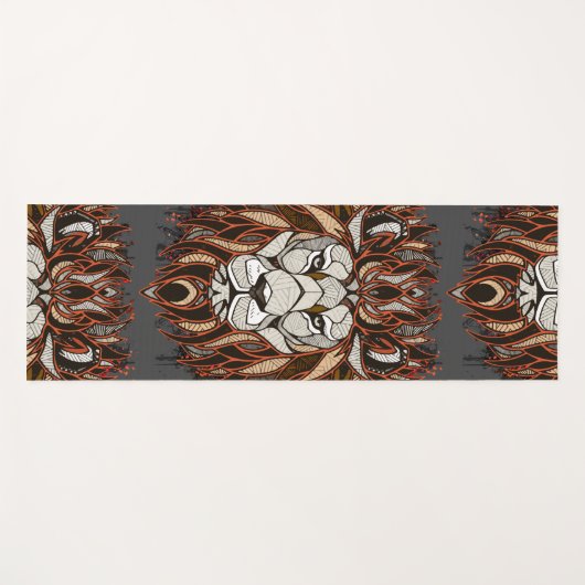 Polygon Lion | Kleurrijke tekening | Lion Yoga Mat (Voorkant (horizontaal))