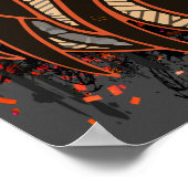 Polygon Lion | Kleurrijke tekening | Poster van li (Hoek)