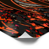 Polygon Lion Poster Glossy - Kleurrijke tekening (Hoek)