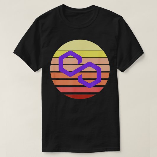 Polygon MATIC Crypto Logo Modern Digital Cryptocur T-shirt (Design voorkant)