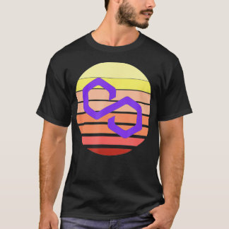 Polygon MATIC Crypto Logo Modern Digital Cryptocur T-shirt