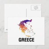 Polygon Mosaic Map of Greece Briefkaart (Voorkant / Achterkant)