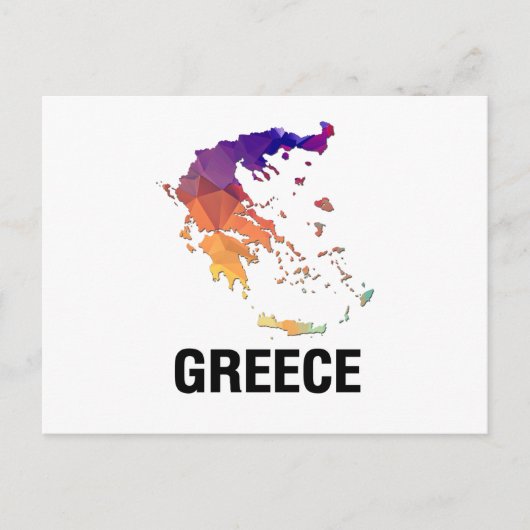 Polygon Mosaic Map of Greece Briefkaart (Voorkant)
