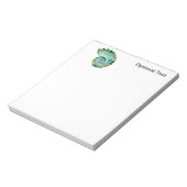 Polygon Mosaic Nautilus Shell Blue & Green Notitieblok (Linkerzijde)