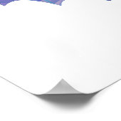 Polygon Mosaic Nautilus Shell Blue & Paars Poster (Hoek)