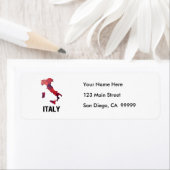 Polygon Mozaïek Kaart van Italië Etiket (Insitu)