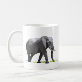 polygon triangle graphic art elephant koffiemok