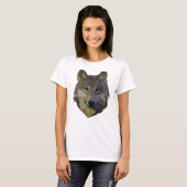 Polygon Wolf dreieckige Mosaik Formen Polyart T-shirt (Voorkant volledig)