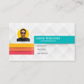 Polygonaal 3D-Visitekaartje standaard, 3,5 x 2,0 i Visitekaartje (Achterkant)