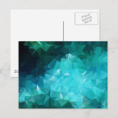 Polygonaal Aquamarine Abstract Briefkaart (Voorkant / Achterkant)