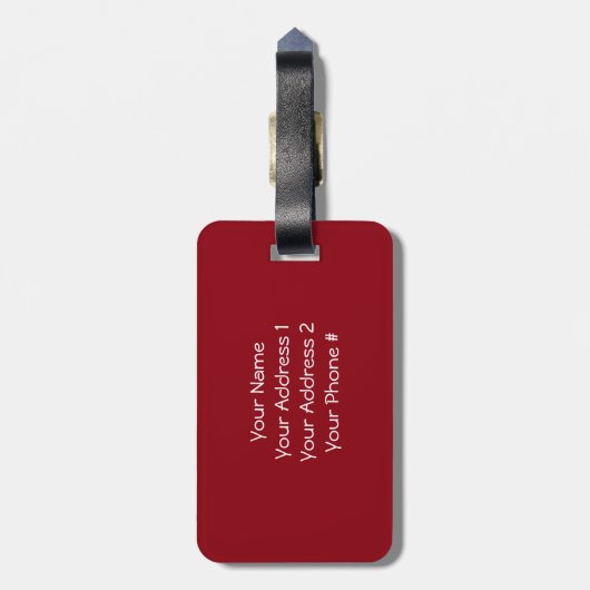 Polygonaal bereik bagagelabel (Achterkant verticaal)