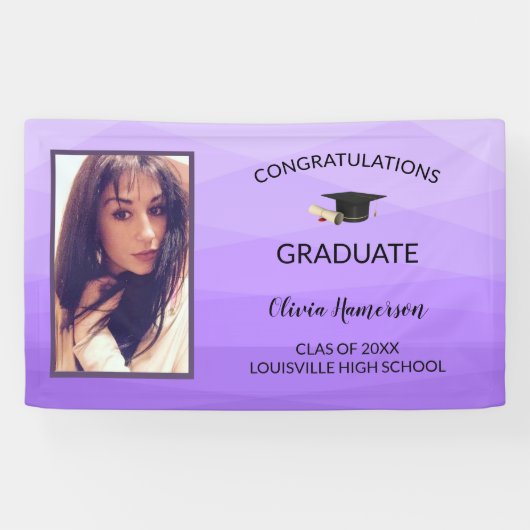 Polygonaal en foto's spandoek (Horizontaal)