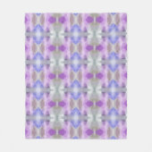 Polygonaal geometrisch violet paars blauw pixel sq fleece deken (Voorkant)