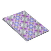 Polygonaal geometrisch violet paars blauw pixel sq notitieboek (Rechterzijde)