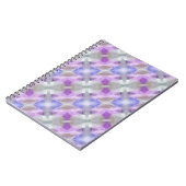 Polygonaal geometrisch violet paars blauw pixel sq notitieboek (Linkerzijde)