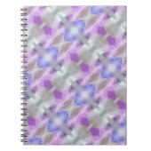Polygonaal geometrisch violet paars blauw pixel sq notitieboek (Voorkant)