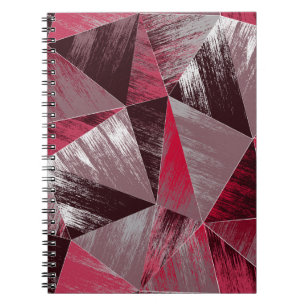 Polygonaal grunge patroon met driehoeken. notitieboek