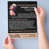 Polygonaal ontwerp, plastische chirurgie, plastisc flyer (Hand)