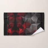 Polygonaal, zwart en rood bad handdoek (Handdoek)