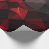 Polygonaal, zwart en rood cadeaupapier (Hoek)
