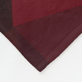 Polygonaal, zwart en rood fleece deken (Hoek)