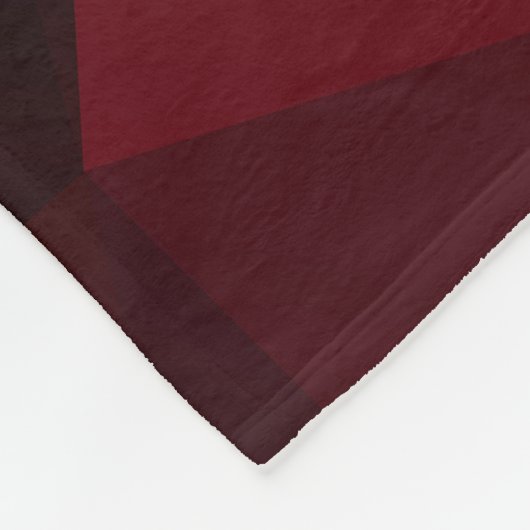 Polygonaal, zwart en rood fleece deken (Hoek)