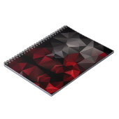 Polygonaal, zwart en rood notitieboek (Linkerzijde)