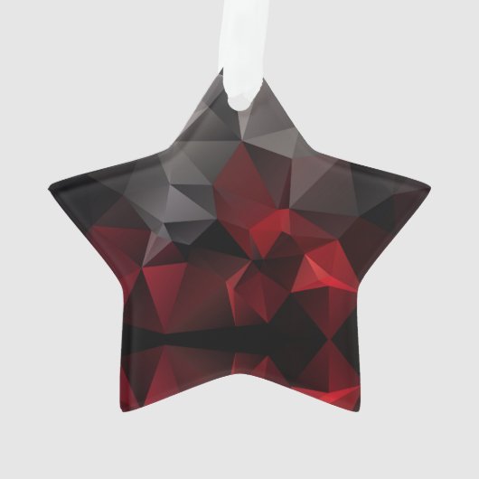 Polygonaal, zwart en rood ornament (achterkant)