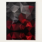 Polygonaal, zwart en rood planner (Achterkant)