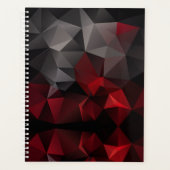 Polygonaal, zwart en rood planner (Voorkant)