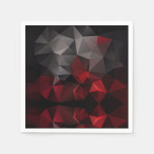 Polygonaal, zwart en rood servet (Voorkant)