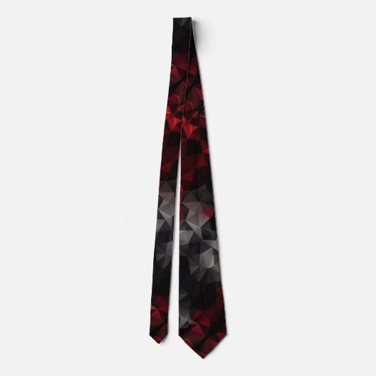 Polygonaal, zwart en rood stropdas (Achterkant)