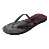 Polygonaal, zwart en rood teenslippers (Schuin)