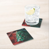  Polygonal Christmas Tree In Room Coaster Set Kartonnen Onderzetters (Insitu)