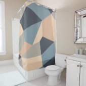 Polygonal variegated seamless pattern. multi-color douchegordijn (In situ)