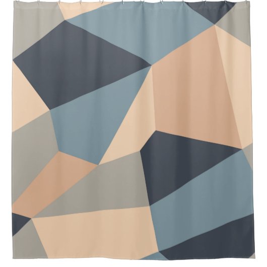 Polygonal variegated seamless pattern. multi-color douchegordijn (Voorkant)