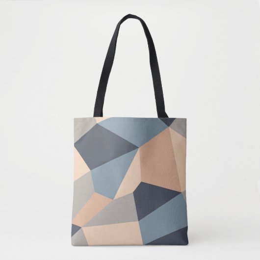 Polygonal variegated seamless pattern. multi-color tote bag (Voorkant)