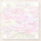 Polygonale digitale, roze abstracte vintage. glazen onderzetter (Achterkant)