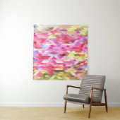 Polygonale digitale, roze abstracte vintage. wandkleed (In situ)