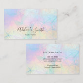 polygonale geometrische FAUX holografisch Visitekaartje (Voorkant / Achterkant)