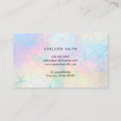 polygonale geometrische FAUX holografisch Visitekaartje (Achterkant)