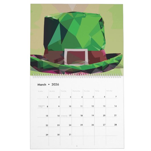 Polygonale kunst kalender (Mar 2026)