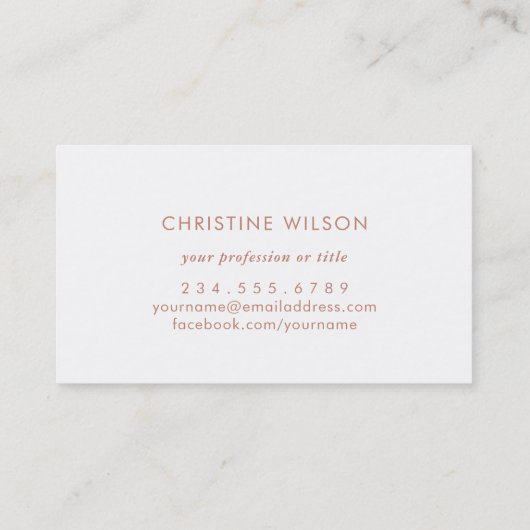 Polygonale lijsten op roze marmer visitekaartje (Achterkant)