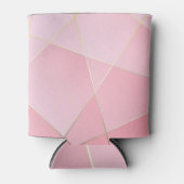 Polygonale luxe: goudroze  ontwerp. blikjeskoeler (Voorkant)