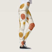 Polygonen lijnen cirkels naadloos patroon leggings (Rechts)